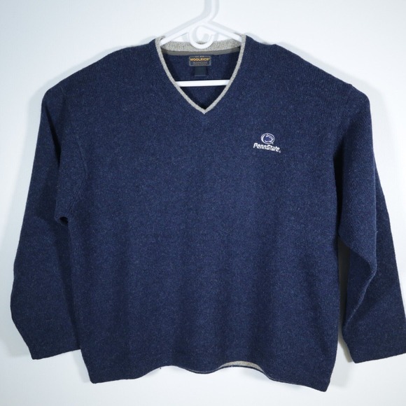 Woolrich Other - VTG Woolrich Blue Wool Blend Sweater Penn State Embroidered Logo Mens 2XL XXL
